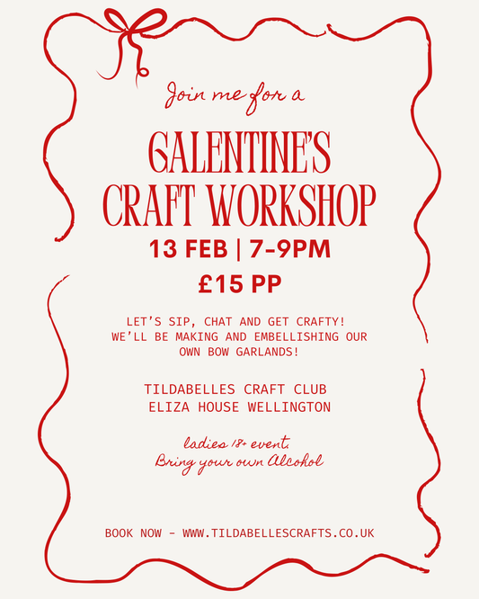 Adults felt bow garland workshop